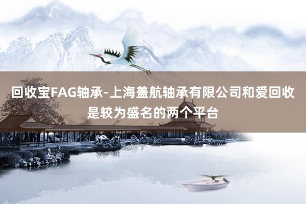 回收宝FAG轴承-上海盖航轴承有限公司和爱回收是较为盛名的两个平台
